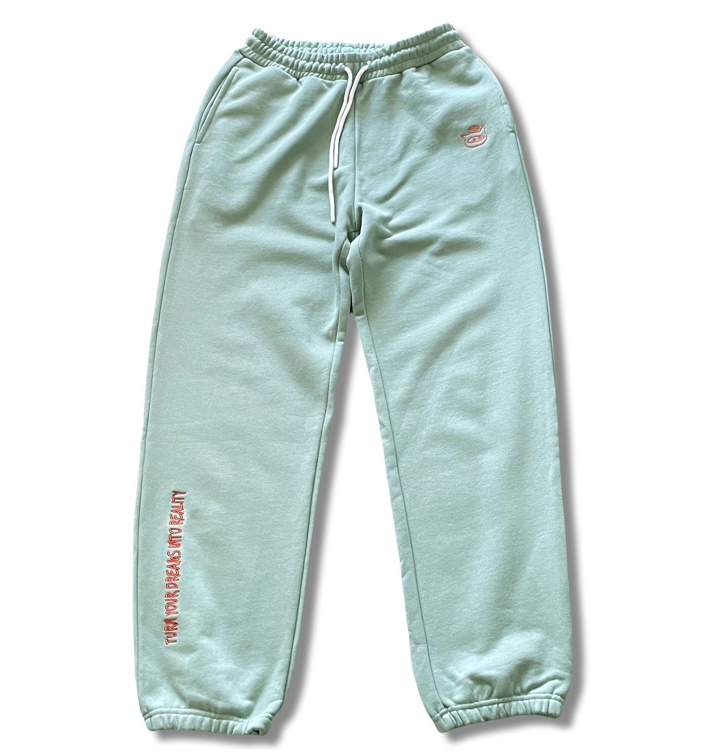 grey-green  Turn your dreams into reality SWEATPANTS