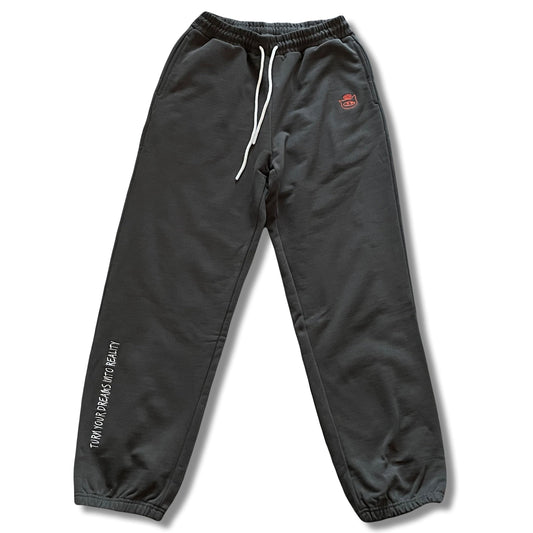 dark grey Turn your dreams into reality SWEATPANTS